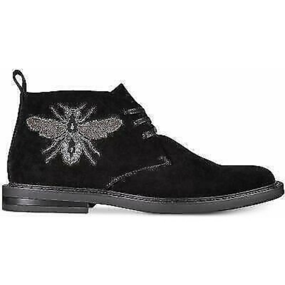 INC International Concepts Men's Darius Patch Chukkas Boots Black 10.5M - Picture 2 of 5